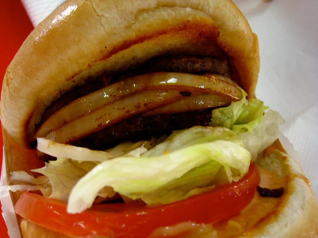 In-N-Out Burger Cheeseburger With Onion